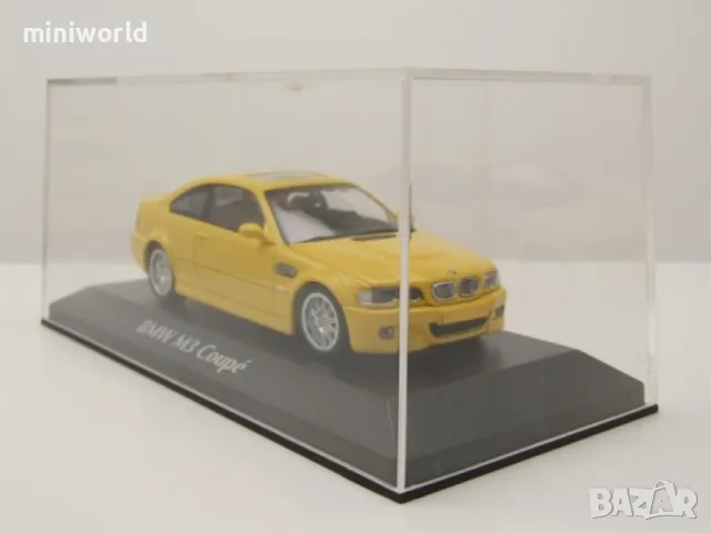 BMW M3 E46 Coupe 2001 - мащаб 1:43 на Maxichamps моделът е нов в PVC дисплей-кейс, снимка 8 - Колекции - 49565307