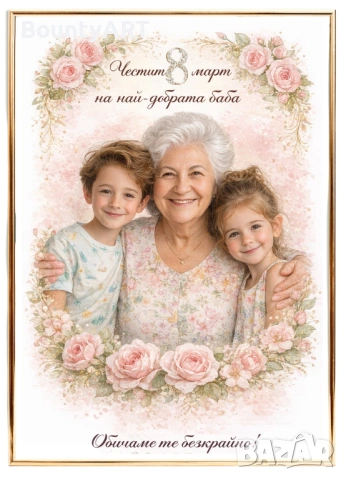 Персонализиран постер/портрет за 8 март. Подарък за най-любимата жена, снимка 3 - Подаръци за жени - 53521263