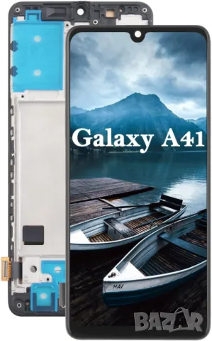 Дисплей за Samsung Galaxy A41, A415, тъч скрийн, A41 с рамка, екран, тъчскрийн, A415F, A415F, 6.1"