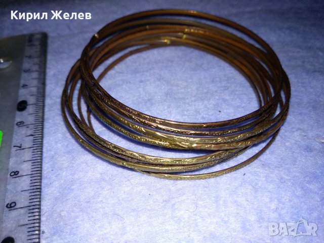 ЛОТ ТЪНКИ СТИЛНО ОРНАМЕНТИРАНИ СТОМАНЕНИ БРОНЗИРАНИ ГРИВНИ 37928, снимка 2 - Гривни - 40810525