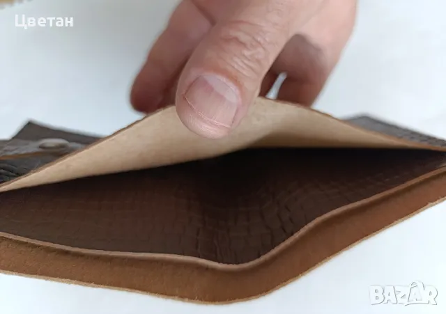Портфейл от крокодилска кожа, снимка 7 - Портфейли, портмонета - 50389110