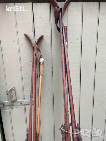 дървени стари ски , кънки.., снимка 1 - Антикварни и старинни предмети - 40104690