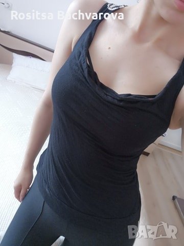 Черен топ с пеперуда, Kenvelo, S размер, снимка 8 - Корсети, бюстиета, топове - 28823436