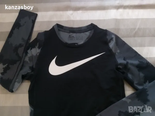 NIKE PRO HYPERWARM THERMA FITTED - страхотна юношеска блуза 158-170см., снимка 2 - Детски анцузи и суичери - 47272282