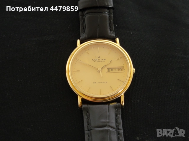 Позлатен часовник Certina Automatic 25 jewels 