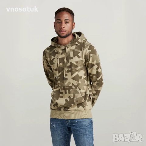 Мъжки суичер G STAR Arrow Camo Hooded-номер S, снимка 7 - Спортни дрехи, екипи - 51582737