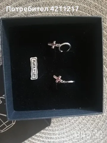 Сребърни обеци, снимка 2 - Обеци - 50068294