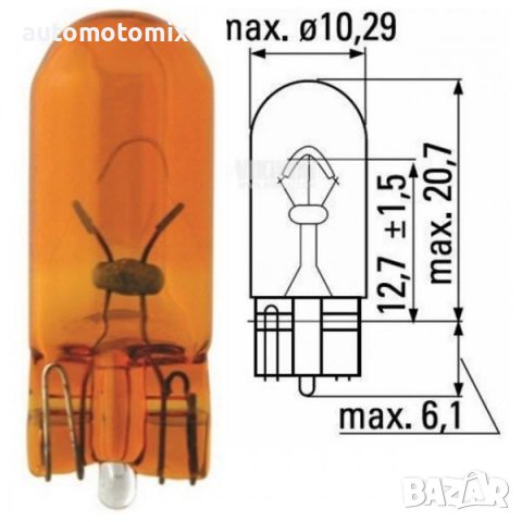 КРУШКА WY5W ,12V 5W, W2.1X9.5D ,ОРАНЖЕВА NARVA 17169, снимка 2 - Аксесоари и консумативи - 36717043