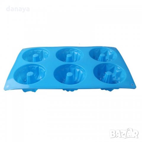 424 Силиконова форма за мъфини кексчета с 6 гнезда, снимка 6 - Форми - 27195538