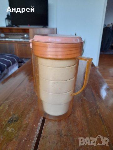 Стар Туристически комплект кана с чаши, снимка 2 - Други ценни предмети - 43626243