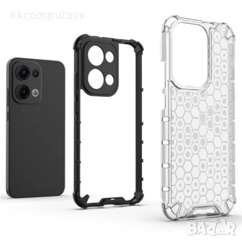 Oppo Reno13 Pro Силиконов Калъф Honeycomb TPU и Протектор, снимка 8 - Калъфи, кейсове - 49828197