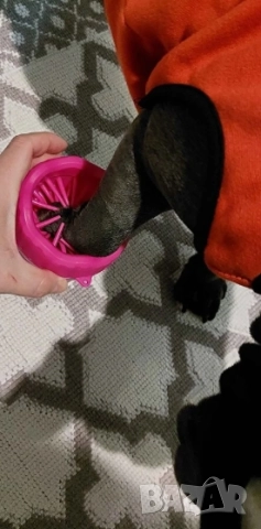 🐾🧼 Уред за почистване на лапи със силиконови ресни 