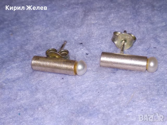 ЕЛЕГАНТНИ СРЕБЪРНИ ПЕРЛЕНИ АР ДЕКО СТИЛ МАРКОВИ ОБИЦИ СРЕБРО 925 ИЗИСКАН БУТИКОВ ДИЗАЙН 21954, снимка 4 - Обеци - 40524077