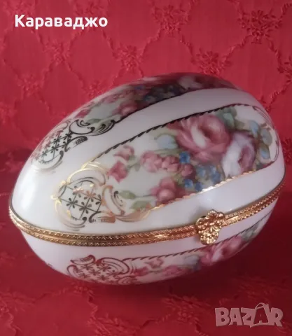 Порцеланово Яйце Кутия, снимка 3 - Статуетки - 49618084