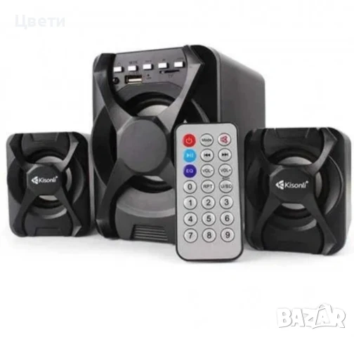 Тонколони с буфер  Kisonli, Bluetooth, 5W+3W*2, USB, снимка 4 - Тонколони - 50733278