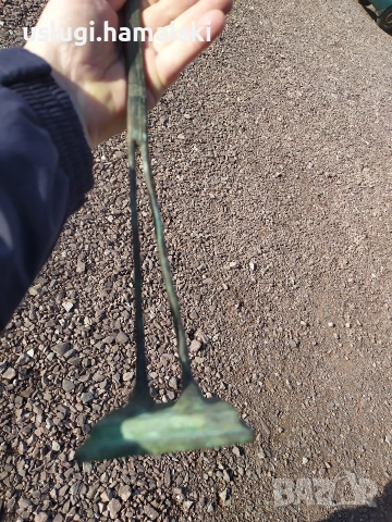 Стара африканска бронзова статуетка, снимка 13 - Антикварни и старинни предмети - 52772042