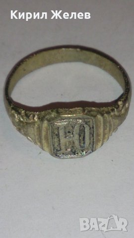 Старинен пръстен сачан над стогодишен с БУКВА Ю - Ръчна ИЗРАБОТКА 59721, снимка 6 - Антикварни и старинни предмети - 28875626