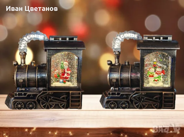 Музикална Коледна декорация влак – снежни човеци или Дядо Коледа