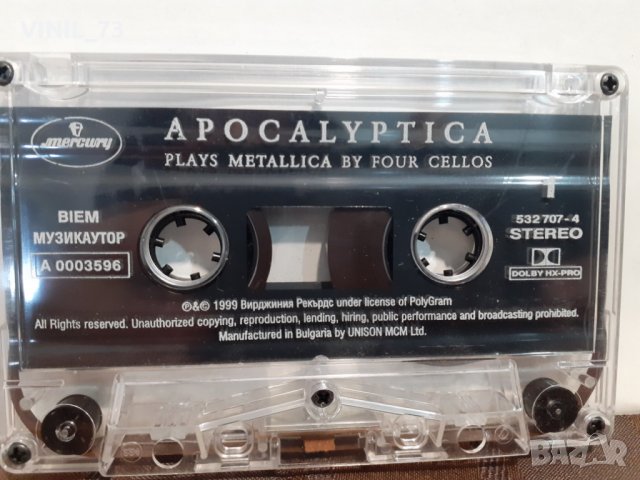  Apocalyptica – Plays Metallica By Four Cellos, снимка 2 - Аудио касети - 32359936