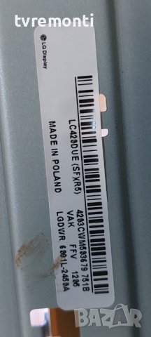 Платка T-CON борд 6870C-0452A 6871L-3403A  for LG 42LN5200 42 inc DISPLAY LC420DUE SFR5, снимка 4 - Части и Платки - 39461551