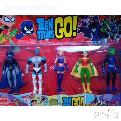 TEEN TITANS GO Фигурки играчки , 5бр в комплект. Размерът е 12 см., снимка 3 - Фигурки - 43129352