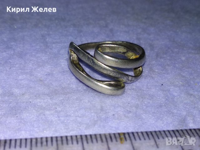 АРТИСТИЧЕН СРЕБЪРЕН ПРЪСТЕН СРЕБРО 925 АЖУРНА РЪЧНА БИЖУТЕРСКА ВИНТИДЖ ИЗРАБОТКА 39983, снимка 9 - Пръстени - 43224820