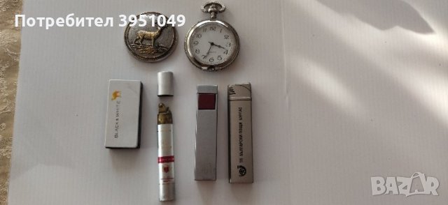 Джобен часовник и 4 запалки, снимка 1 - Антикварни и старинни предмети - 43832786