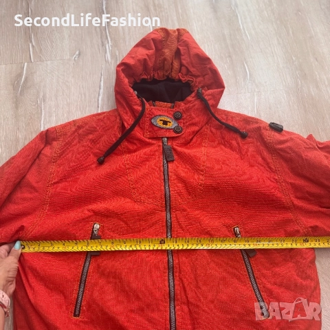 Мъжко зимно ски яке Tokka Tribe By Luhta Vintage, размер L, оранжево, с качулка, снимка 8 - Якета - 52180663