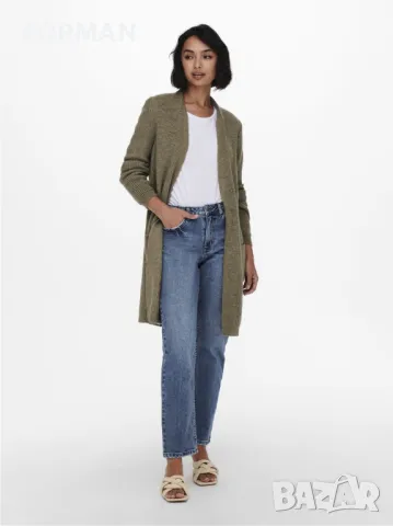 Дълга пухкава бежова жилетка, снимка 1 - Жилетки - 49072163