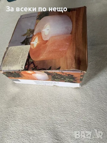 Свещник Ин-Ян от хималайска сол, снимка 3 - Декорация за дома - 48753214