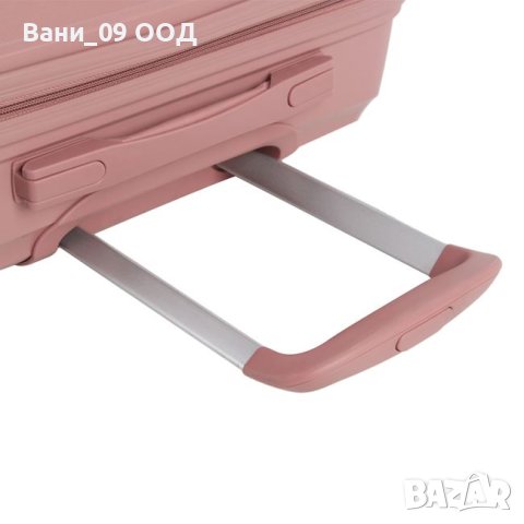 Луксозен куфар в розов цвят, с колелца, снимка 4 - Куфари - 43788064