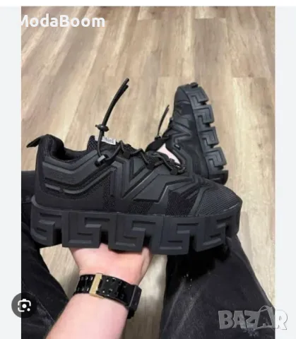 Versace черни мъжки маратонки , снимка 3 - Маратонки - 48464738