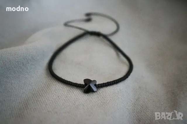 Елегантна и изчистена гривна в стилно черно, снимка 1