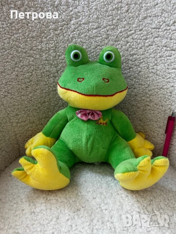 Плюшена играчка - зелена жаба , снимка 4 - Плюшени играчки - 50860302