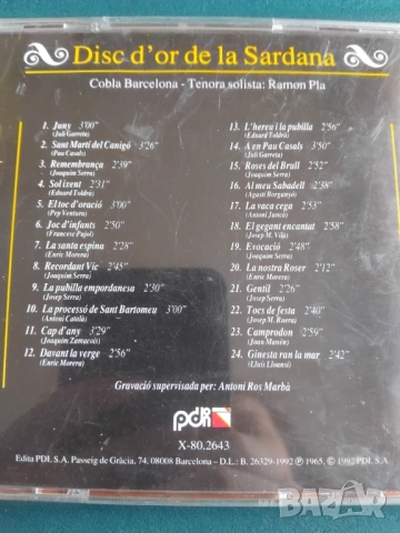 Cobla Barcelona, Ramón Pla – Disc D'Or De La Sardana - оригинален диск испанска музика, снимка 2 - CD дискове - 52516985