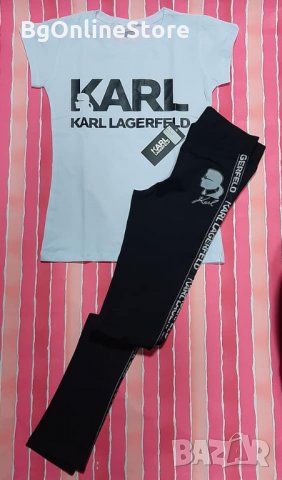 Karl Lagerfeld дамски екип тениска и клин полиамид реплика