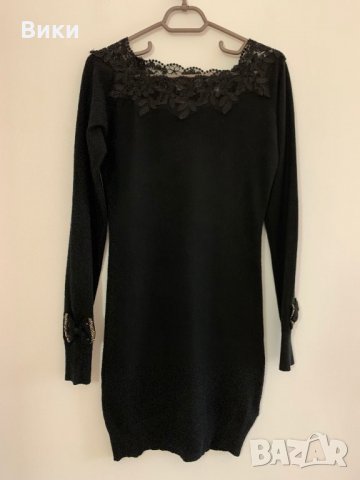 Черна рокля туника, снимка 9 - Рокли - 27362045