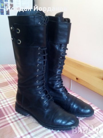 Дамски кожени ботуши 40 номер, снимка 6 - Дамски ботуши - 39833208