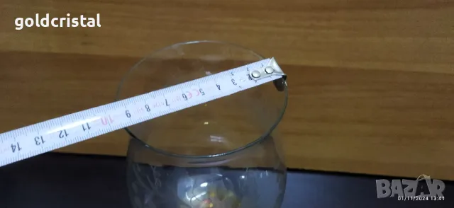 кристална чаша бонбониера , снимка 3 - Антикварни и старинни предмети - 47805629