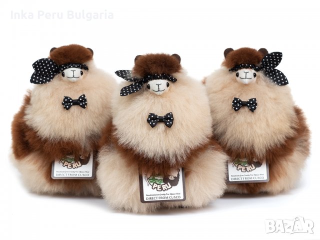 Алпака /Лама/ направена от вълна от истинска алпака - 23 см - различни цветове, снимка 12 - Плюшени играчки - 37012051