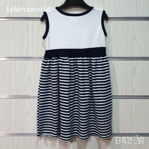 Нова детска моряшка рокличка с висока талия, 12-18 месеца, снимка 3 - Бебешки рокли - 29039761