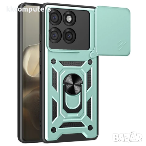 Motorola Edge 60 Pro 5G Удароустойчив Ring Holder with Slide Camera Protector Калъф и Протектор, снимка 5 - Калъфи, кейсове - 50657210
