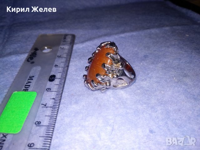 СКЪПОЦЕНЕН МЕДЕН ВИНТИДЖ - АРТ ПРЪСТЕН с БЯЛА ПОЗЛАТА 36991, снимка 10 - Пръстени - 39723571