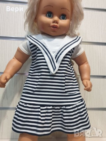 Нова бебешка моряшка рокличка с моряшка яка, от 6 месеца до 18 месеца, снимка 4 - Бебешки рокли - 28944508
