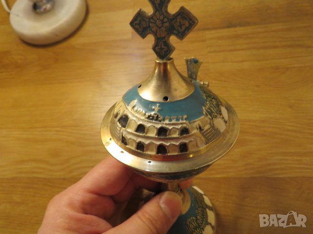 православно кандило, бронзово кадило, кандило тамянник  - за ценители , снимка 5 - Антикварни и старинни предмети - 28206694