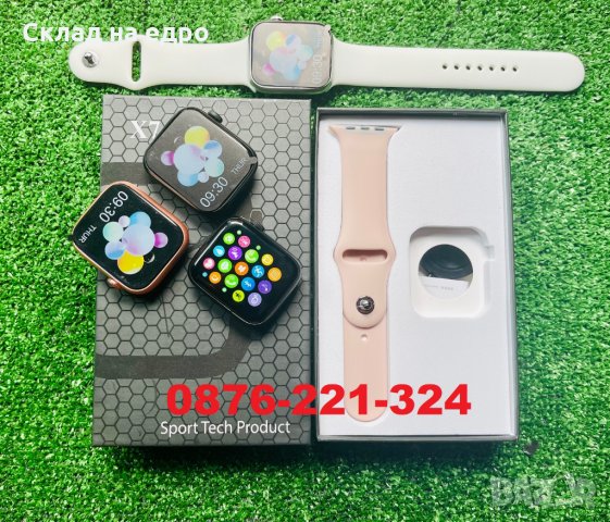 2023 Умен Smart Часовник Гривна Apple Watch Series 6 44mm iWatch, снимка 3 - Смарт гривни - 33010224
