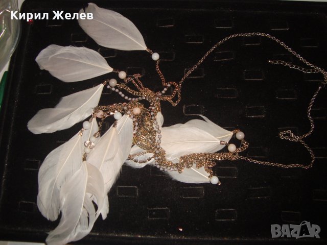 РЕТРО КОЛИЕ с ПЕРЦА 19402, снимка 2 - Колиета, медальони, синджири - 32228261