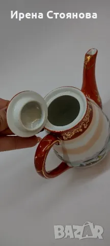 Японски порцеланов чайник за кафенце.
, снимка 5 - Антикварни и старинни предмети - 48737472