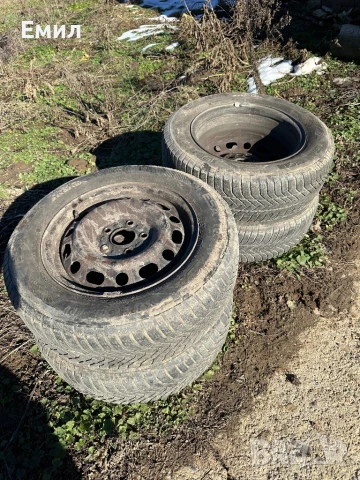 Железни джанти 15 цола за Mazda със зимни гуми, снимка 1