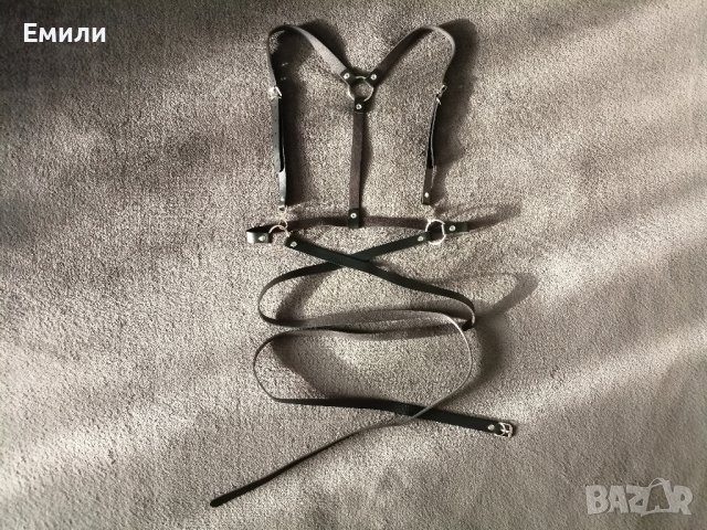Кожен харнес нашийник колан за тяло, снимка 7 - Колани - 36840357